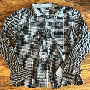 Tommy Bahama Black and White Plaid Casual Shirt